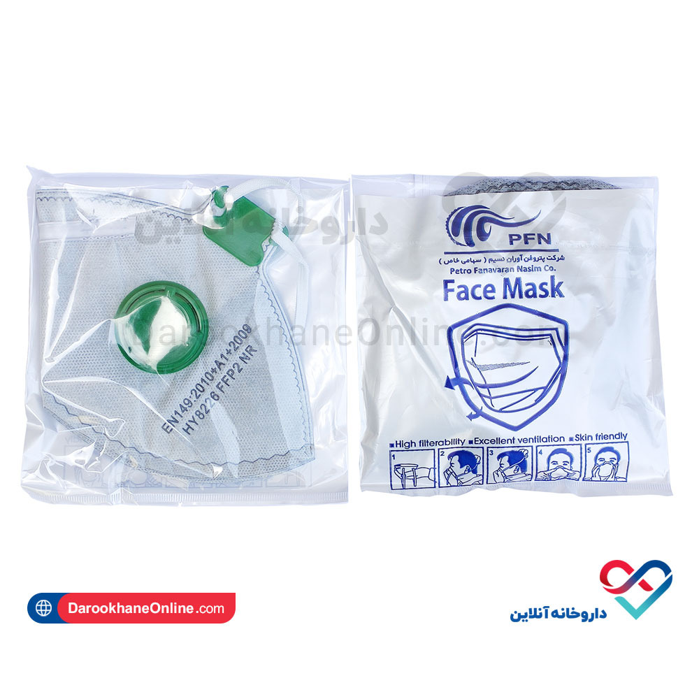 ماسک KN95 فیلتر دار 5 لایه ملت بلون به همراه کربن - Image 2